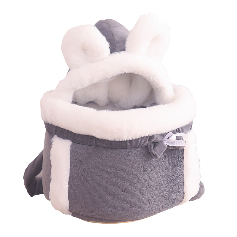 VelvetPaws Plush Cat Carrier Backpack