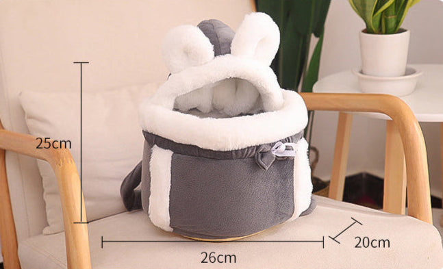 VelvetPaws Plush Cat Carrier Backpack