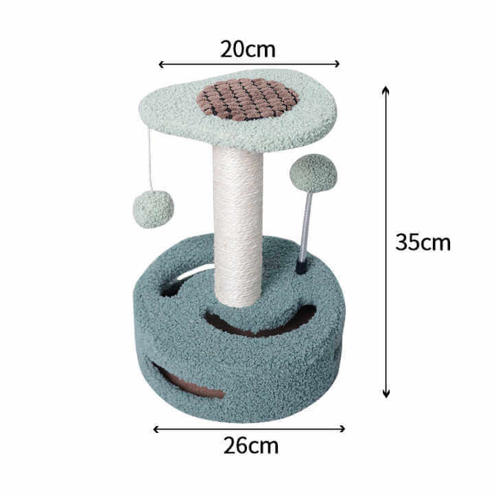 KittyBlossom Compact Cat Scratcher - 35cm with Play Balls Farm City Pets