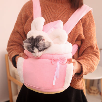 VelvetPaws Plush Cat Carrier Backpack