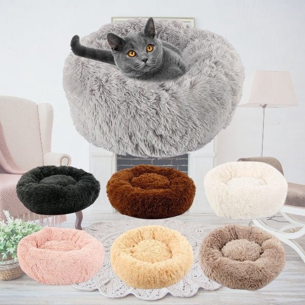 Soft Fluffy Round Pet Bed - Farm City Pets