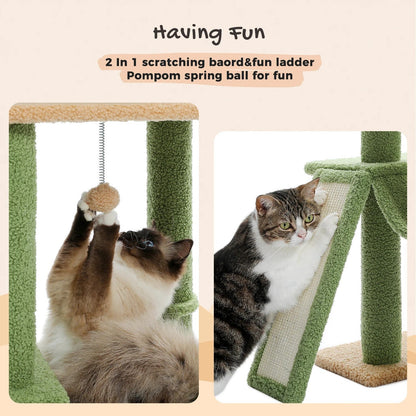 XL Cactus Cat Tree Floor to Ceiling - Adjustable 216 - 285CM - Farm City Pets